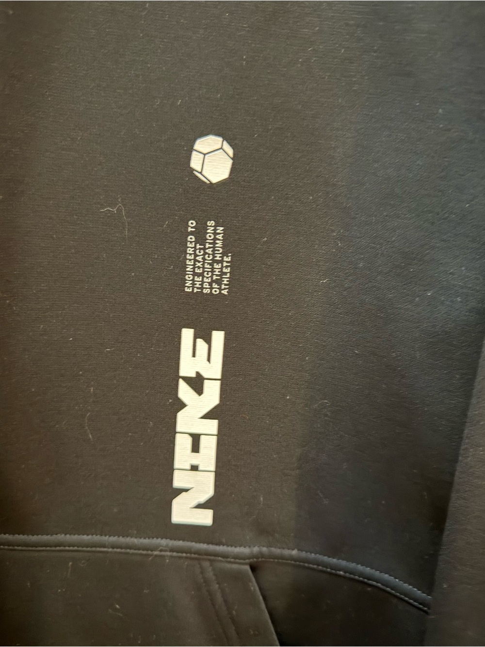 Nike Black Crewneck Sweatshirt with White Swoosh Graphic - Picture 4 of 5